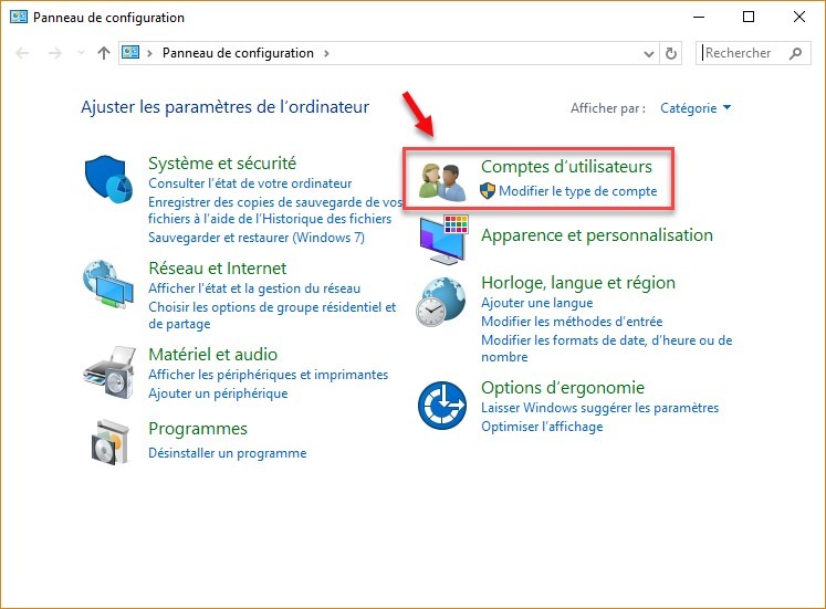 Configuration Comptes Utilisateurs