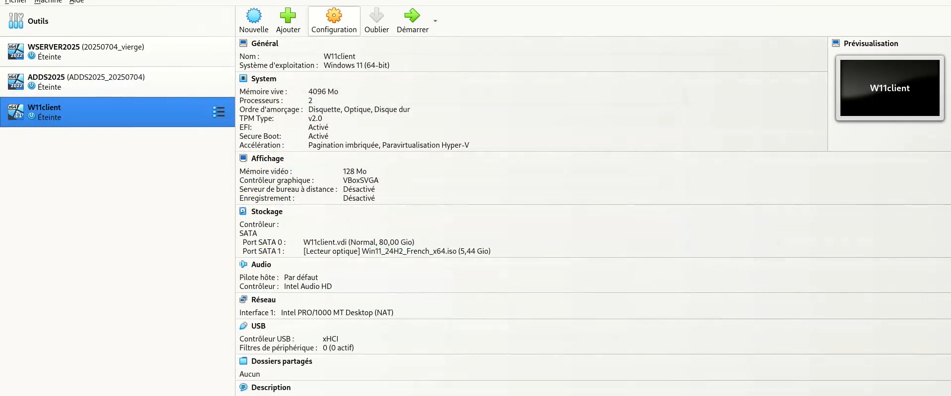 Configuration Client Windows 11
