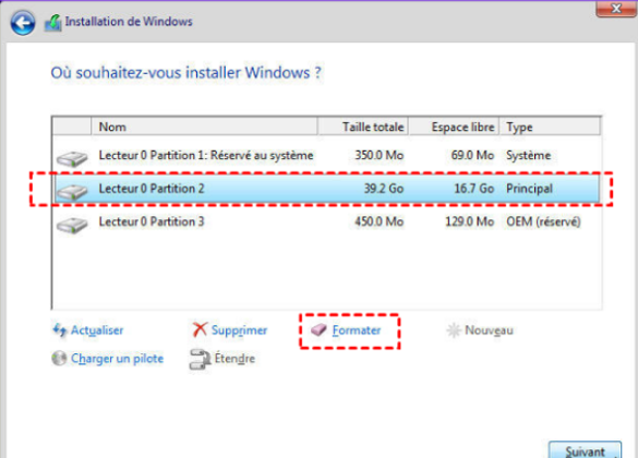 Partitionnement et Formatage Windows